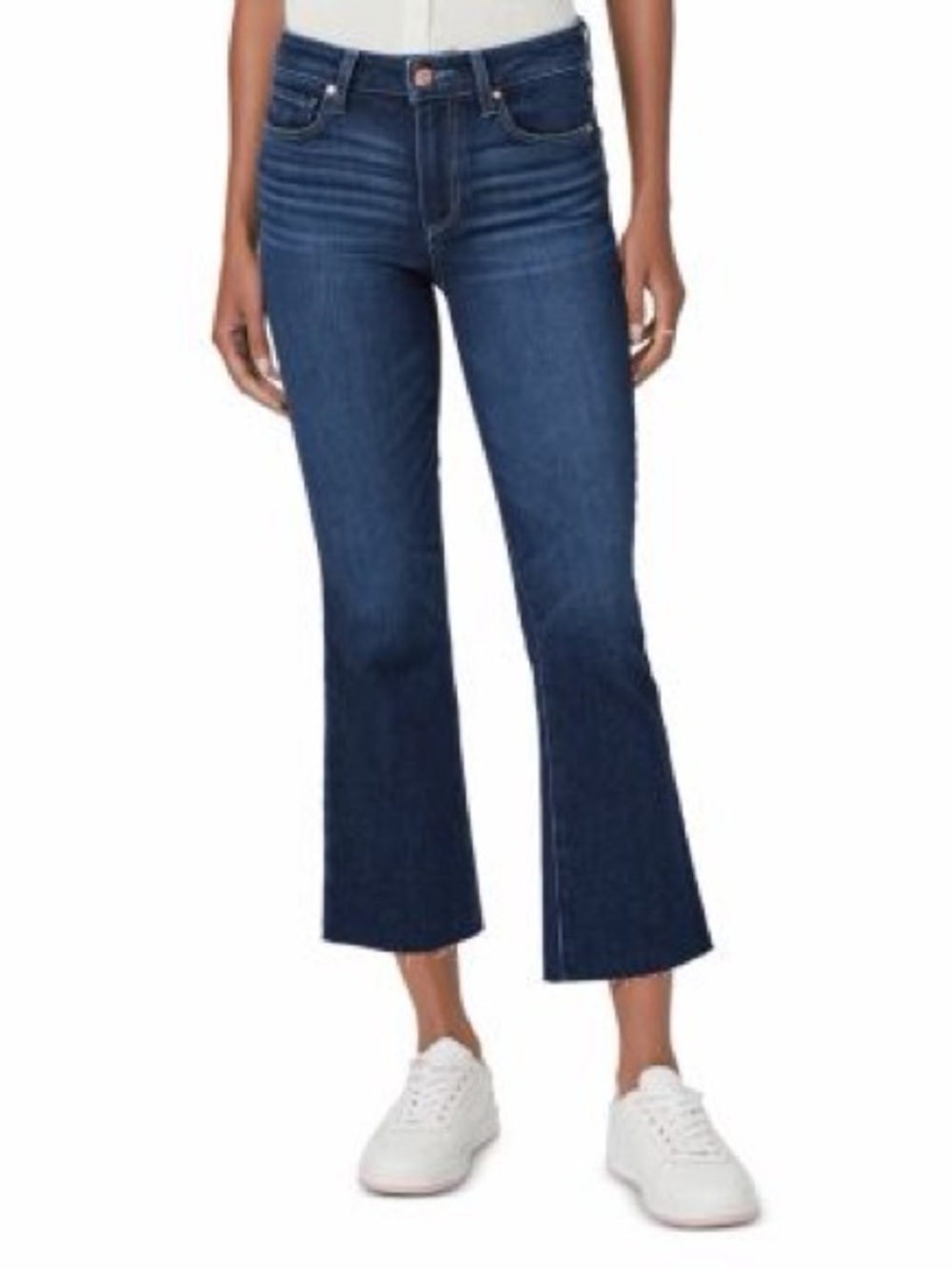 PAIGE | Colette Cropped Flare Jeans Raw Hem